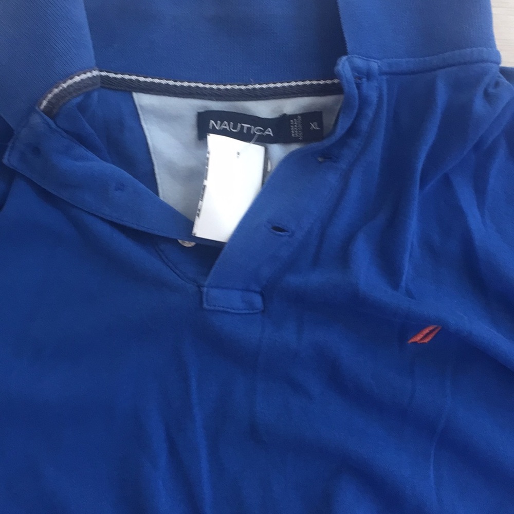 Nautica polo XL blue with orange simbol